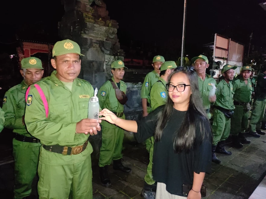 Apel dan Pemantauan Perayaan Akhir Tahun Linmas Serta Pecalang