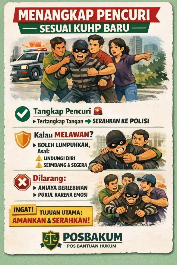  Menangkap Pencuri Sesuai KUHP Baru 